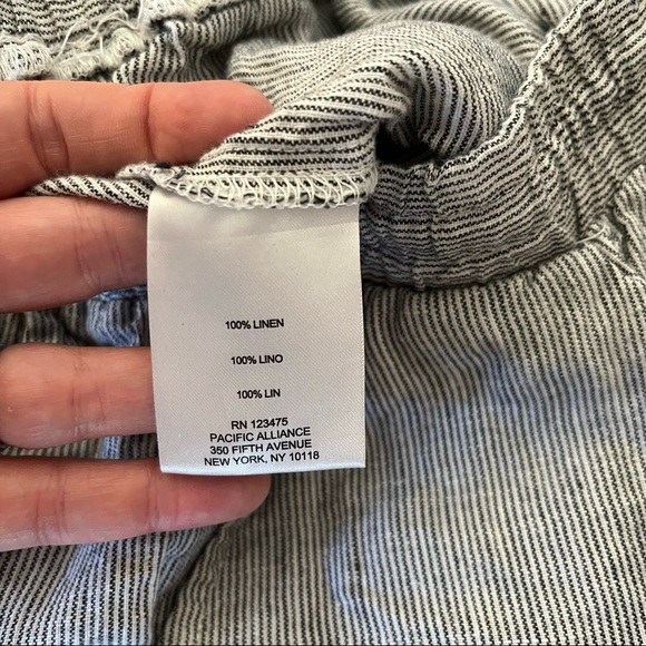 Ellen Tracy Striped Linen Shorts, Sz M - Picture 2 of 5